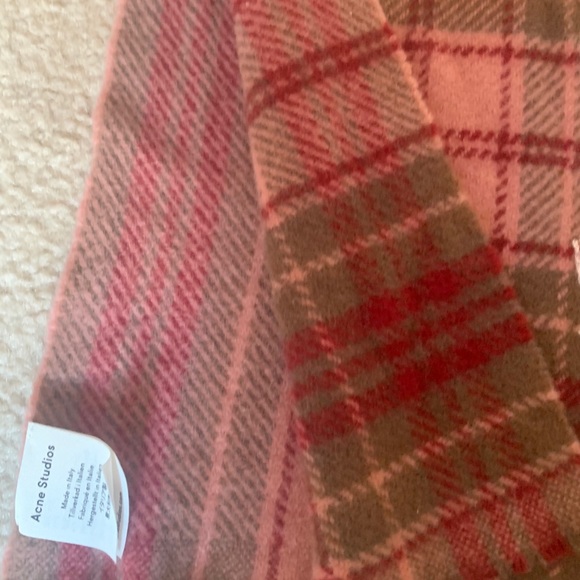 COPY - Acne studio Checked logo scarf pale pink - Picture 4 of 8